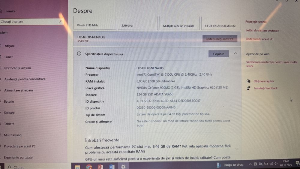 Asus Notebook 15 A541U