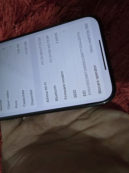 -Iphone 15Pro, ca Nou, 128Gb, 8Ram, bat: 88%, Blue Titanium, ireprosab