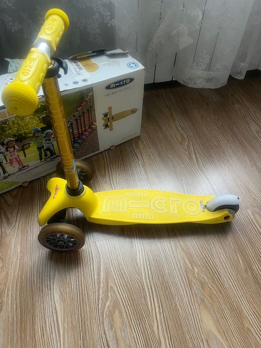 Самокат mini micro deluxe, желтый