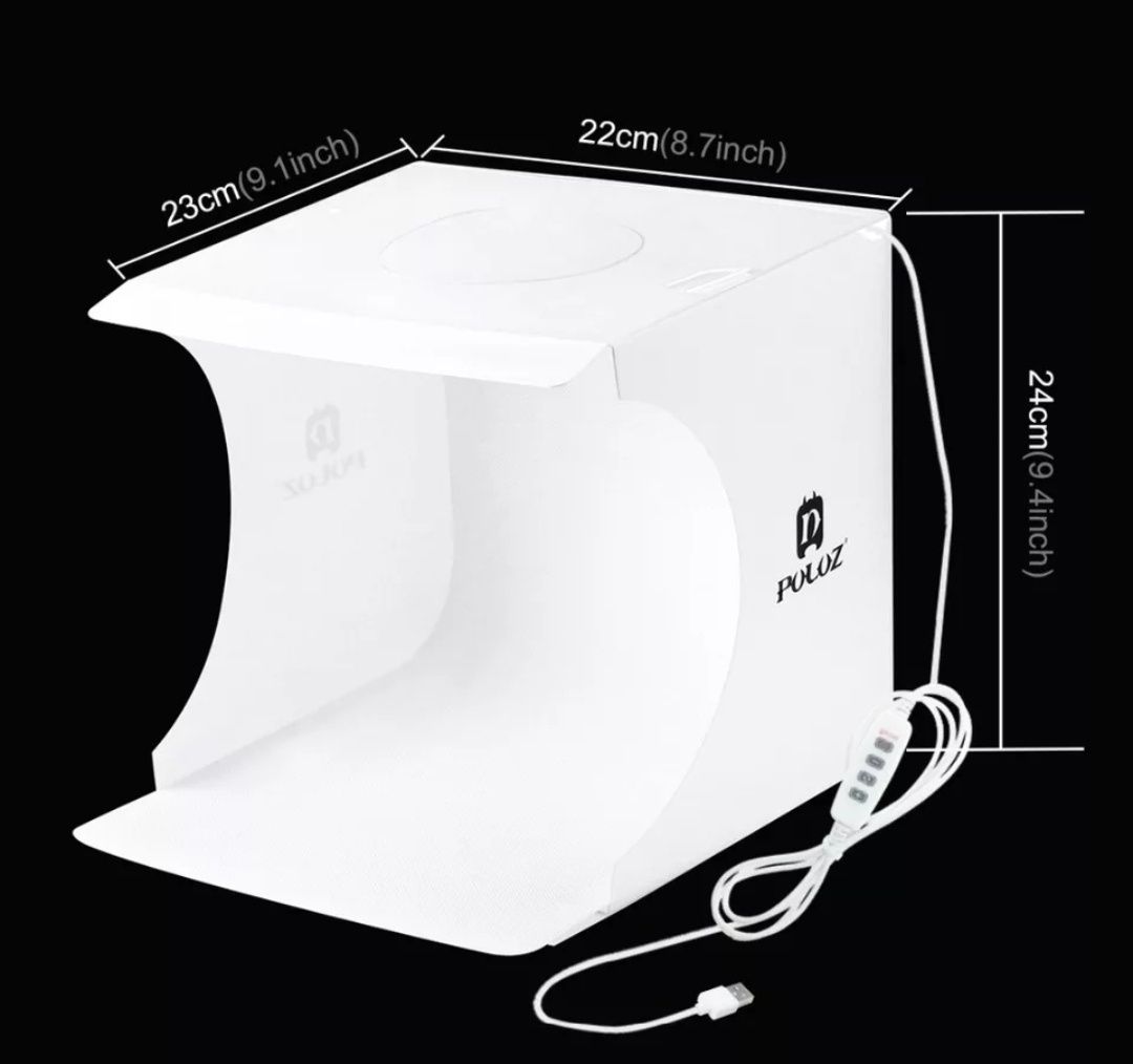 Кутия за снимки led осветление продуктова фотография softbox photo box