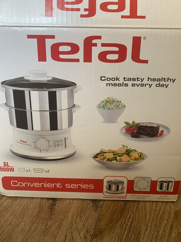 Aparat de gatit cu aburi Tefal, otel inoxidabil