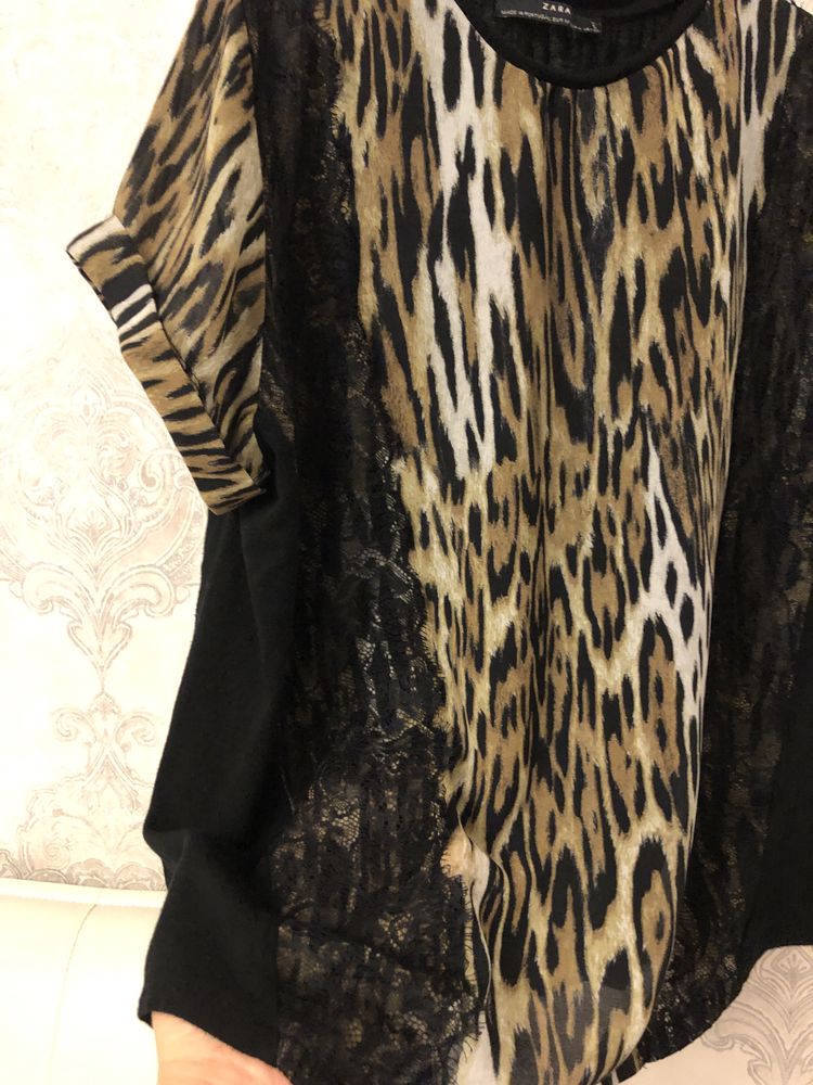 Zara bluza animal print, M