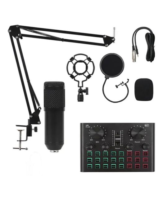 Микрофон+ звуковая карта V8 plus , пользовались 2 раза .