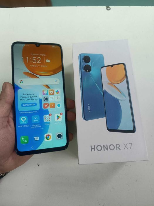 Продам смартфон Honor X7 целый, все работает с NFC на 128Гб памяти