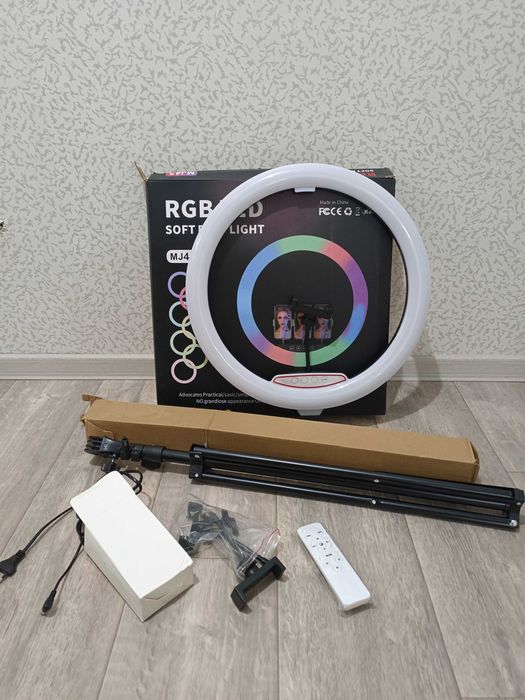 Кольцевая лампа, 45 см. RGB LED. SOFT RING LIGHT MJ45