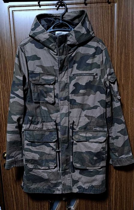 Scurtă camuflaj, cu glugă (pescuit/vînătoare