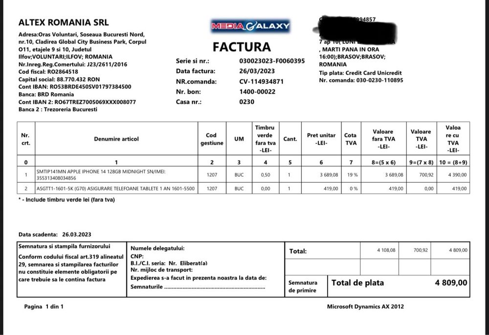 Iphone 14 midnight 128GB