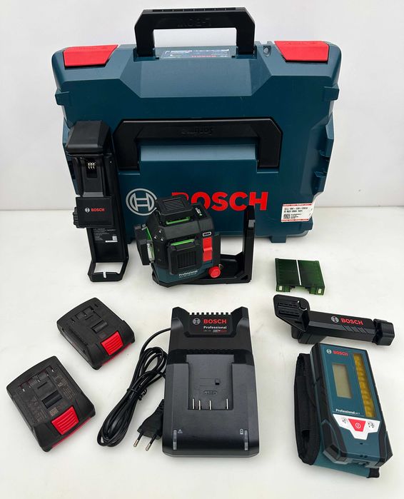 BOSCH GLL 18V-120-33 CG - Линеен лазерен нивелир с приемник като нов!