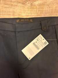 Pantaloni office, Zara Basic, bleumarin, măsura 34