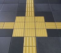 Тактильные плитки для слепых из Екам-бетона желтая