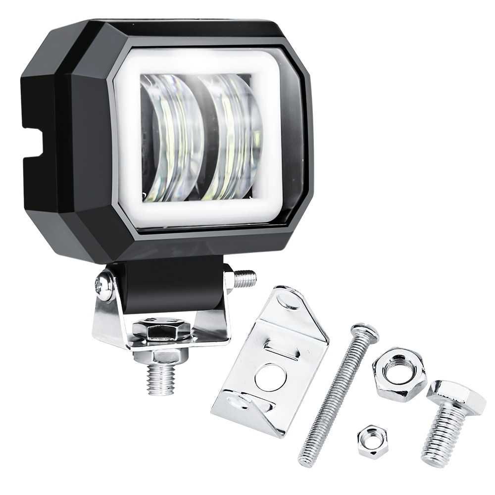 2 БРОЯ 40W Диодни Фарове за Мотор Мотокар ATV 12-24V LED Прожектор ФАР