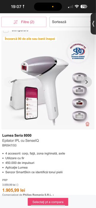 Epilator Philips Lumea Prestige
