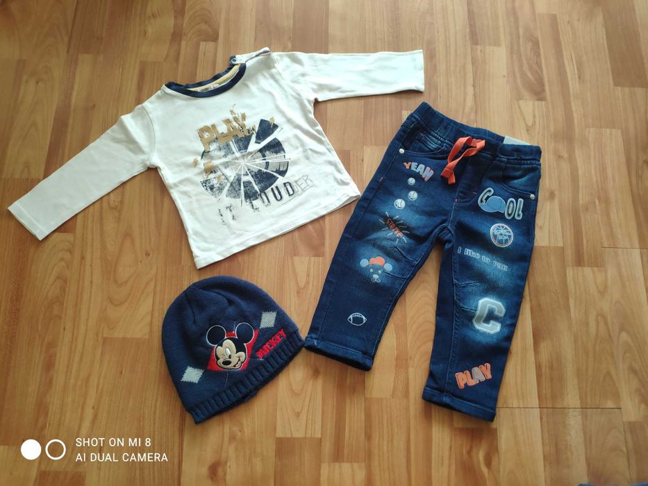 Детски дрешки и  зимно яке размер 80-86