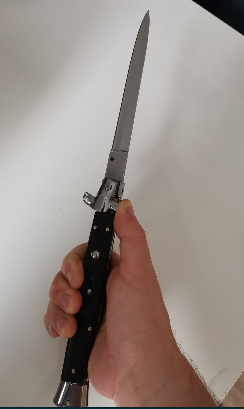 Cuțit automat cu buton briceag Stiletto, cuțit italian 34cm