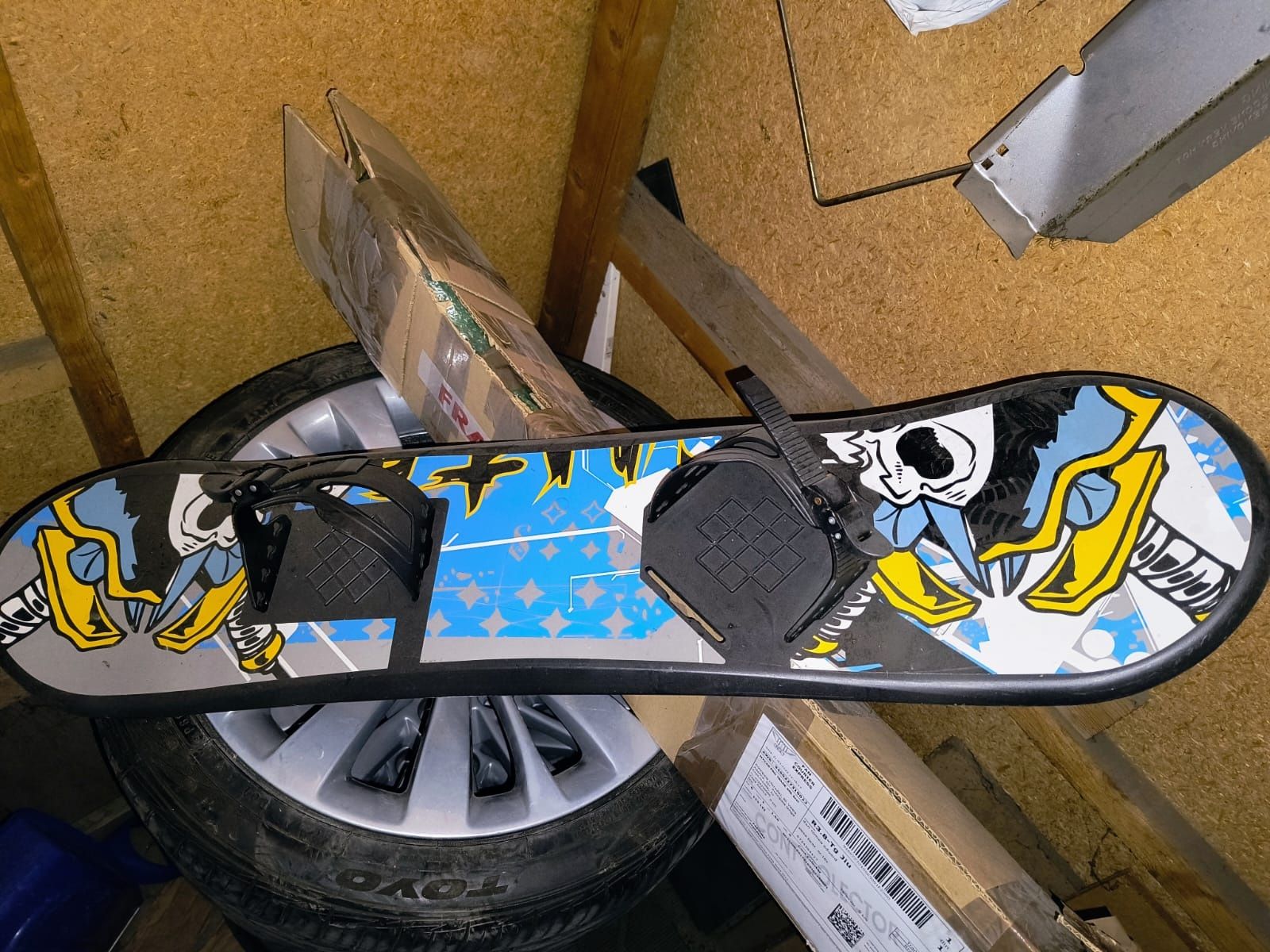 Snowboard copii cu legaturi din plastic