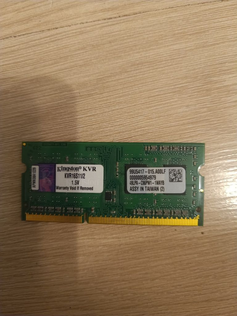 Kingston DDR3 1600 SODIMM 2 GB
