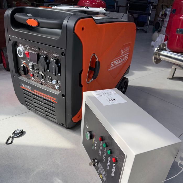 Бесшумный инверторный генератор (dvejok) SAAB S7500L-ATS