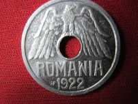 Moneda romaneasca,Proba de batere,50 Bani 1922.Ferdinand.