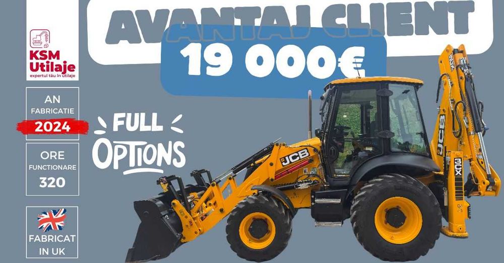 Buldoexcavator JCB 3CX DEMO 2024 | Full Option | 320h | Joystick | UK