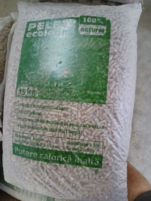 Vand peleti din rumegus de brad si stejar