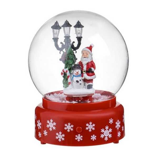 Коледна музикална снежна топка Mercado Trade, Дядо Коледа, 18см.