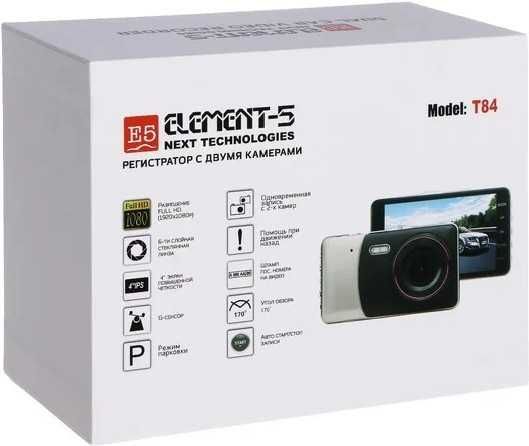 Видеорегистратор Element-5 Т84 черный