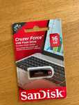 USB flash drive 16 GB, argintiu, nou