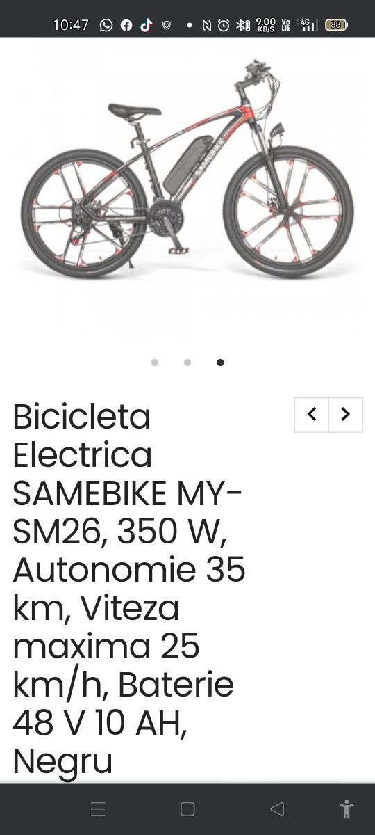 Bicicleta electrica Samebike