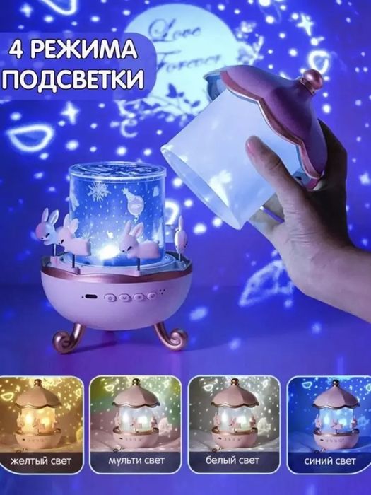 Bolalar uchun proektor, 360 gradusda yoritadi