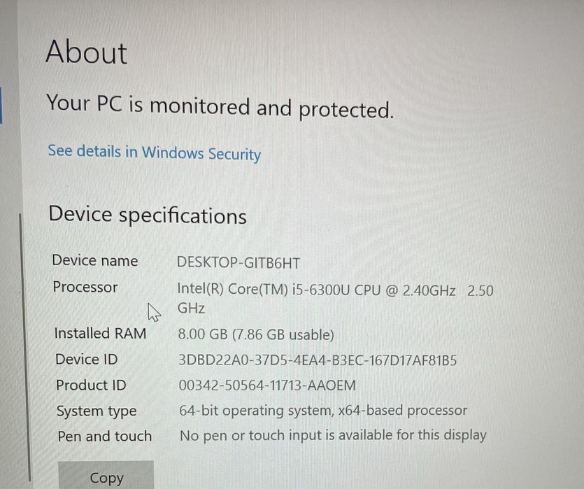 Lenovo T460 i5-6300U 2.4GHz/ Ram=8GB/ SSD=240GB/webcam