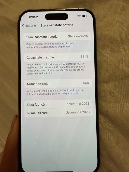 Iphone 15 pro 128 GB - ca nou folosit cu grija,  preț negociabil