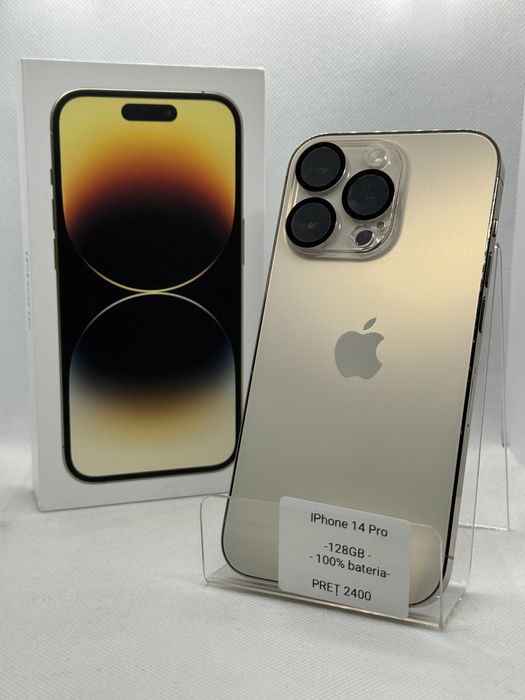 Magazin Vindem: Iphone 14 Pro, 128GB, 100% bateria