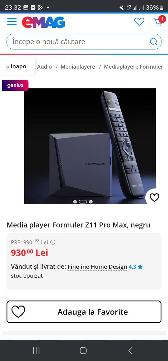 Media player Formuler Z11 Pro Max, negru