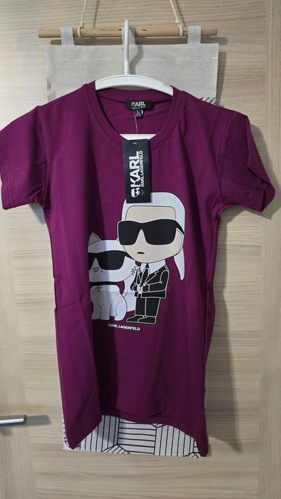 Tricou Karl Lagerfeld, mov, marimea XL