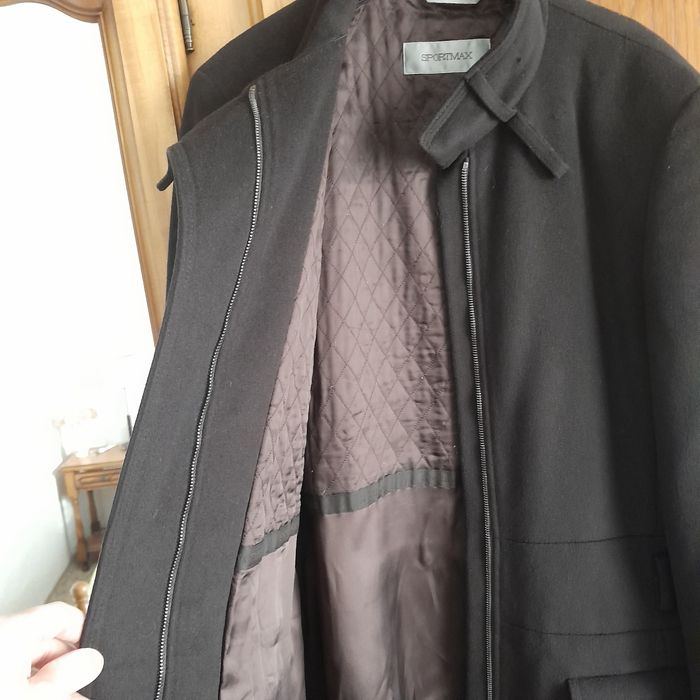 Palton maro inchis din lana