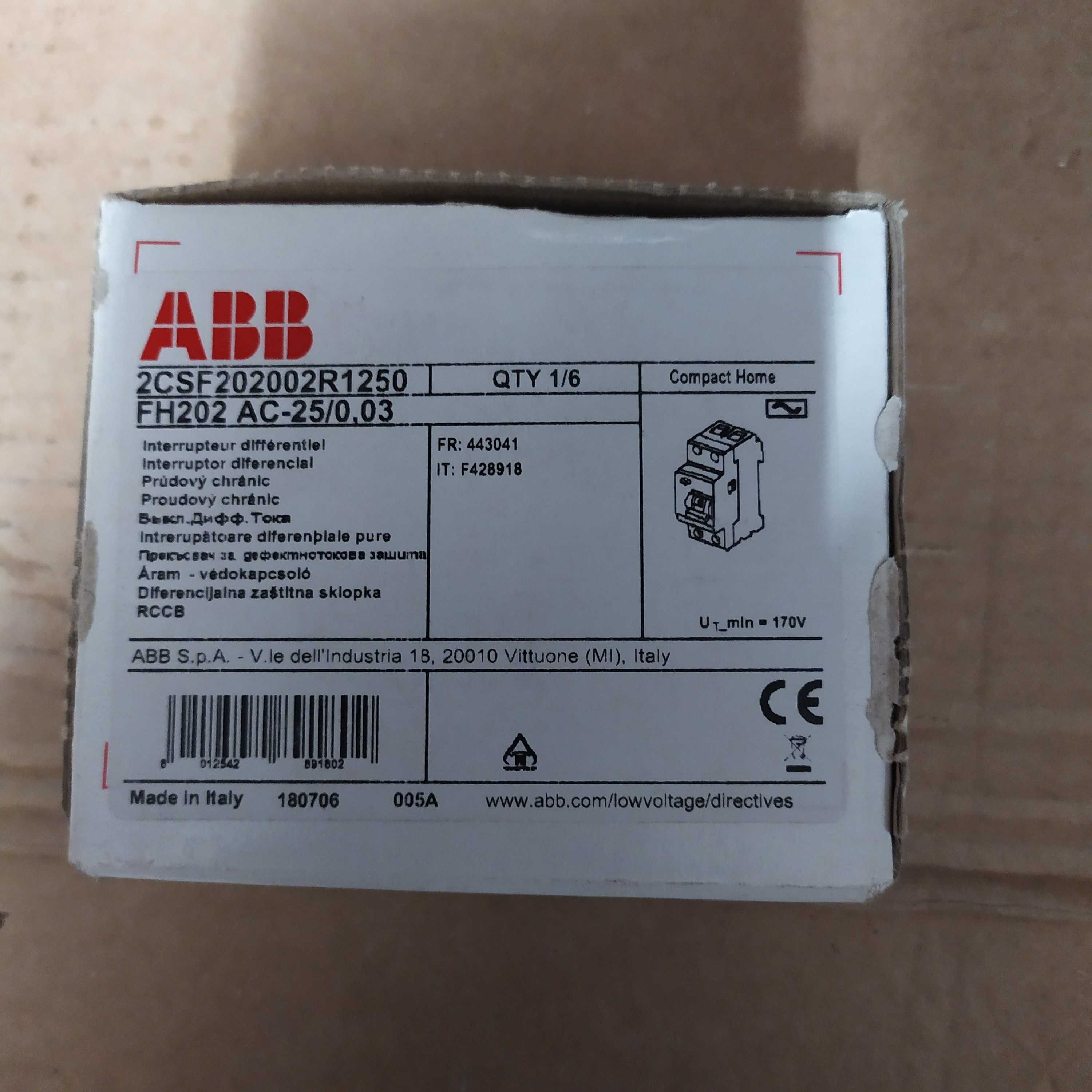 дтз abb DS951 AC-C16/0.03, FH202 AC-25/0.03