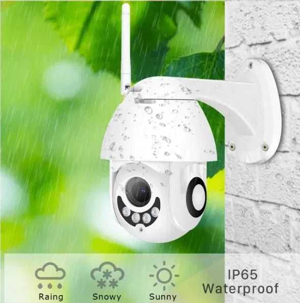 Безжична външна въртяща PTZ WIFI Full HD IP camera камера Lens