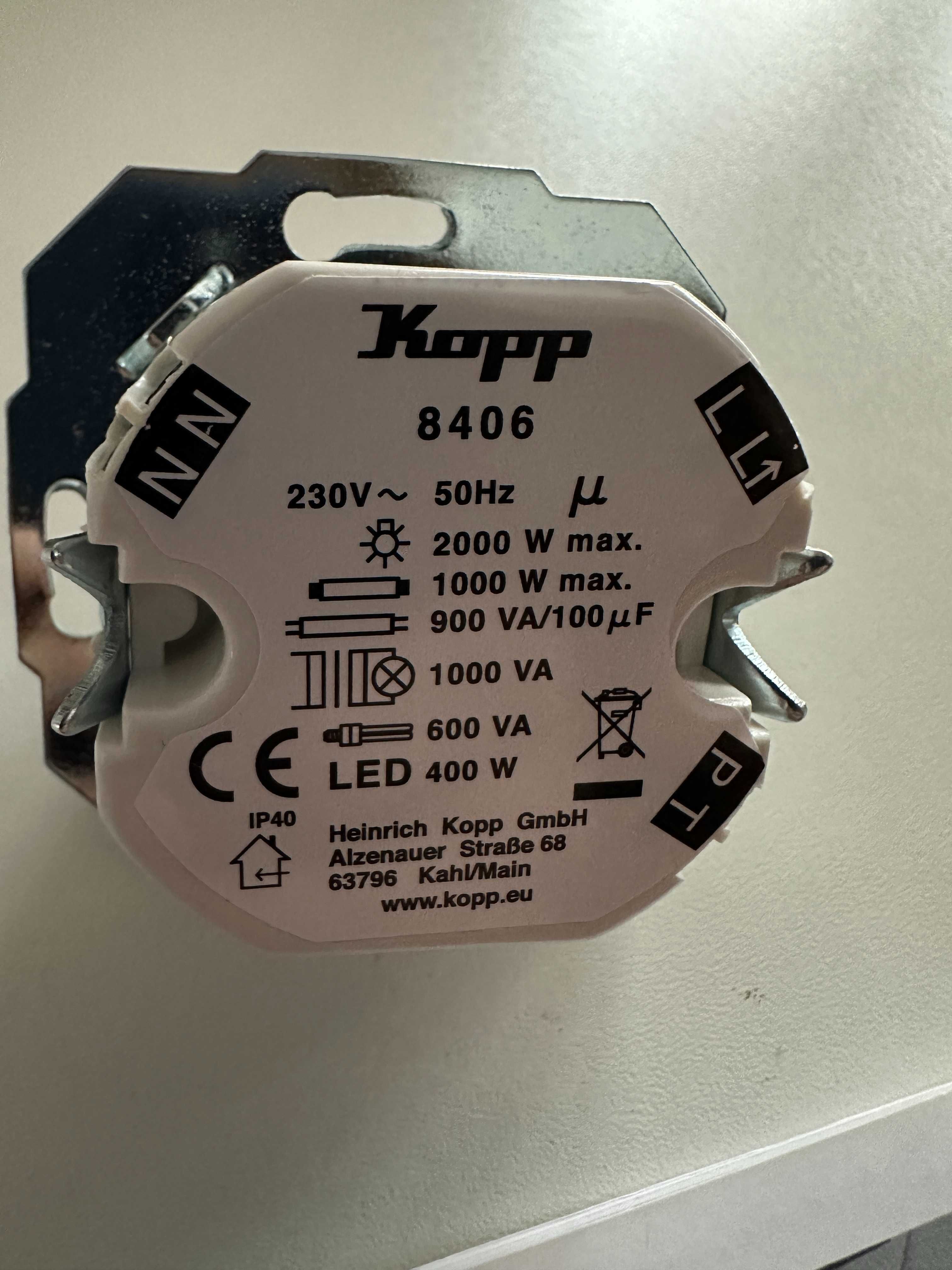 Kopp 8406 detector / senzor de mișcare încastrat