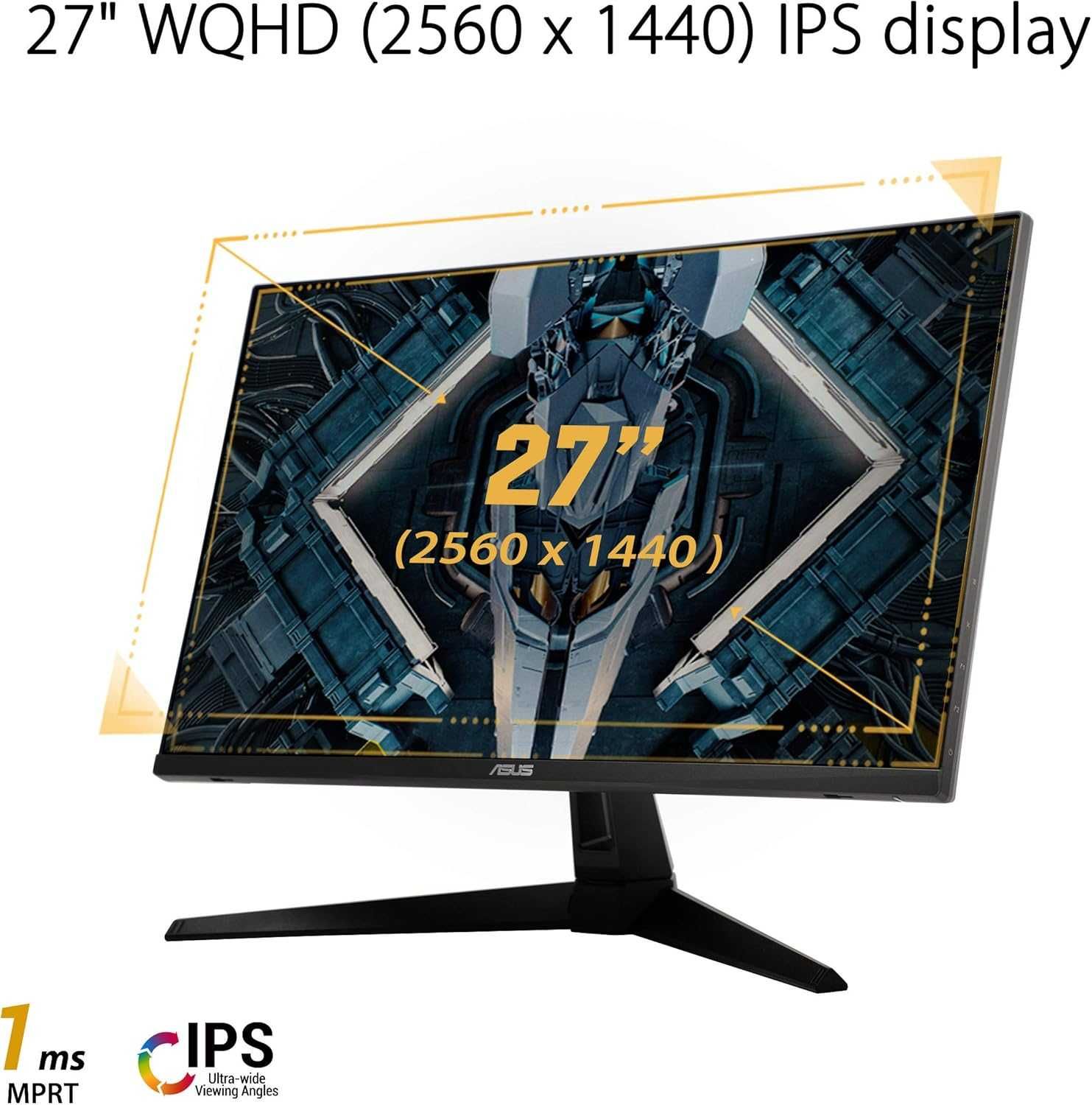 Продавам монитор ASUS VG27AQ1A – 27", QHD, 165Hz, IPS