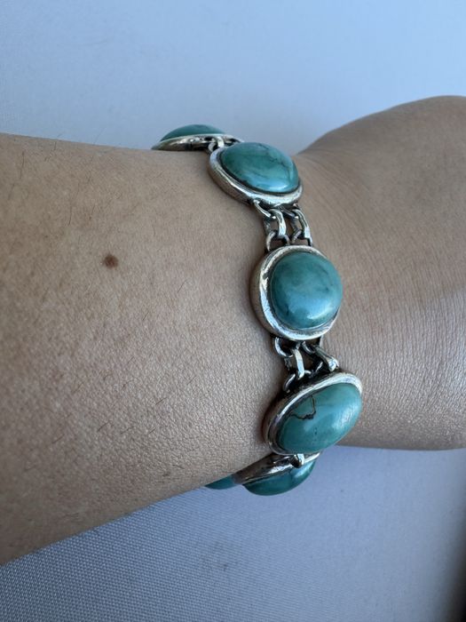 Bratara din argint si turcoaz tibetan