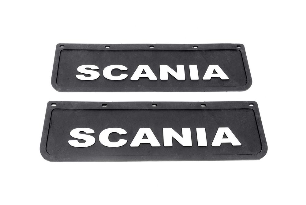 Релефни Черни Гумени Калобрани за Scania / Скания 60x18 см к-т