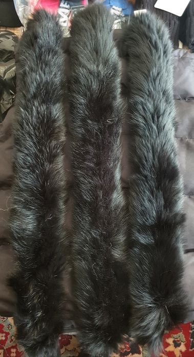 дамска яка за качулка подвижна 100%естествен косъм лъскав здрав лисица