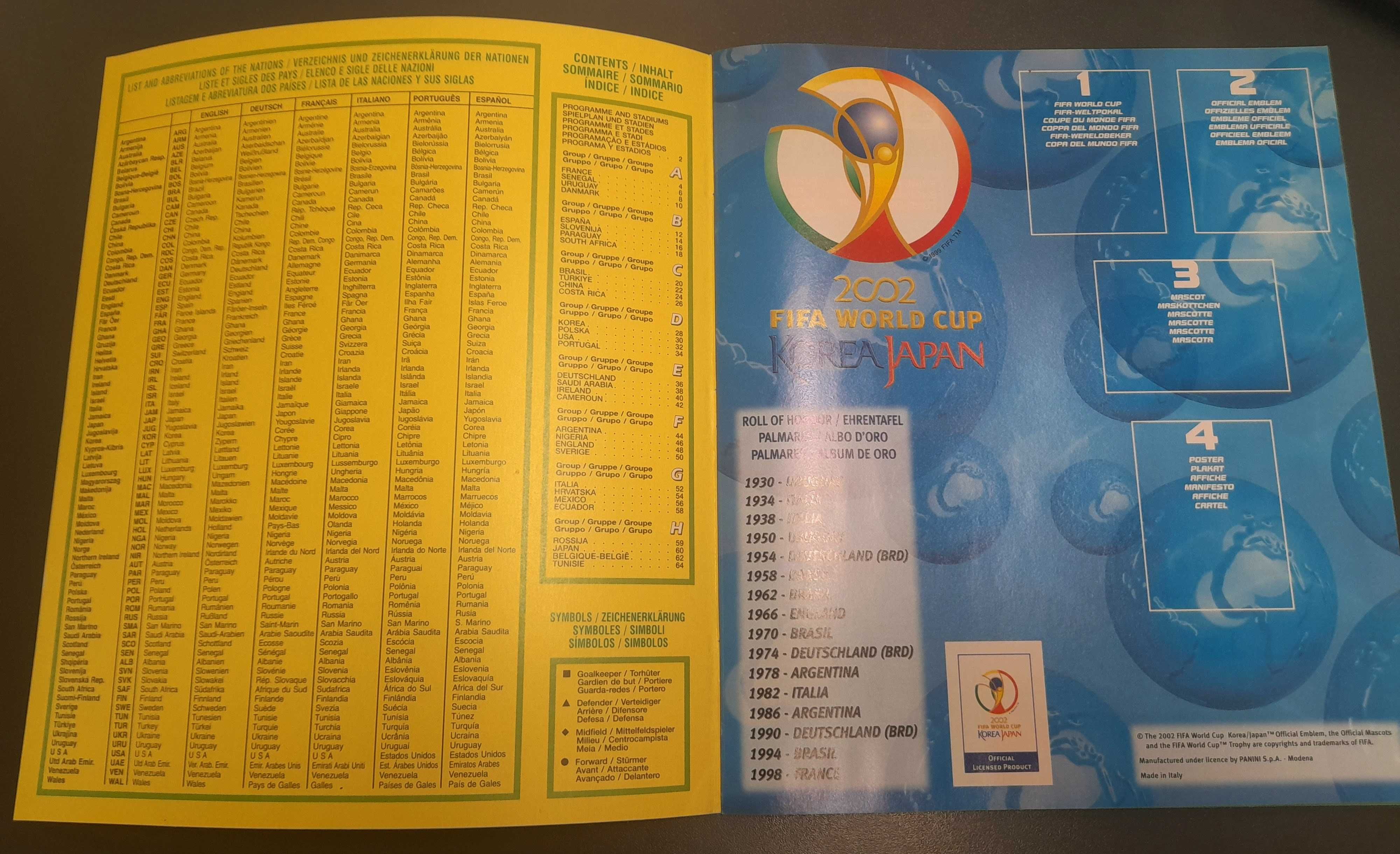 Album Panini FIFA WorldCup  Korea Japan 2002 Africa Cup 1996 2008 2010