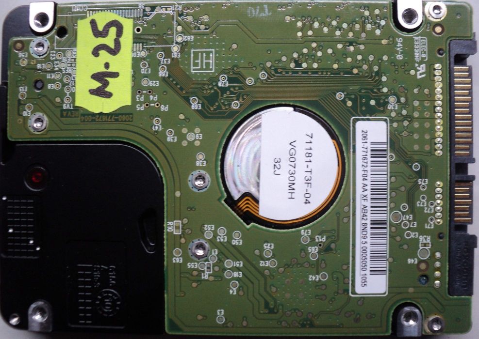 Hard Disk Sata 2,5" HDD-250 Gb Western WD2500BEVT-75A23T0 Full testat