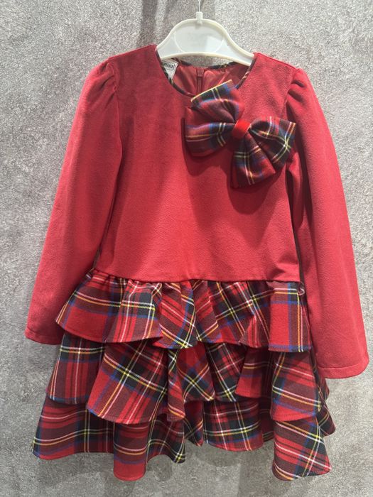 Празнична коледна рокля от кадифе 104 р-р