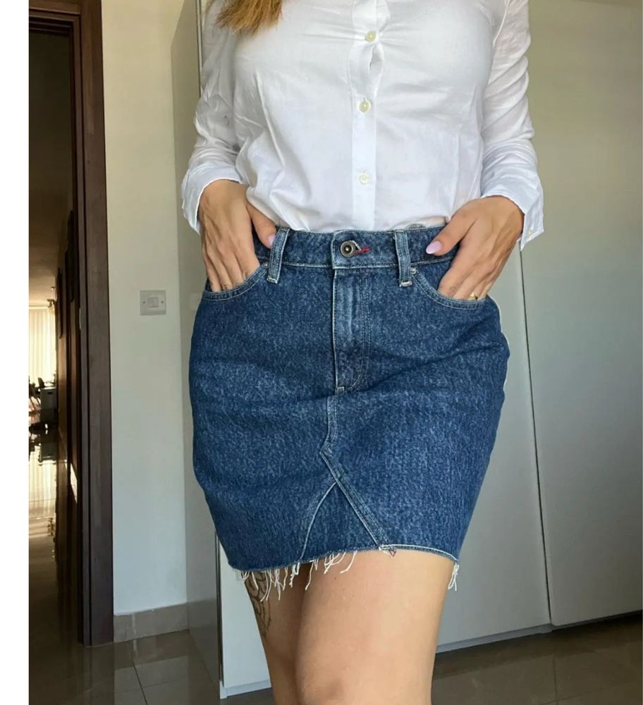 Джинсова/дънкова пола TOMMY HILFIGER JEANS