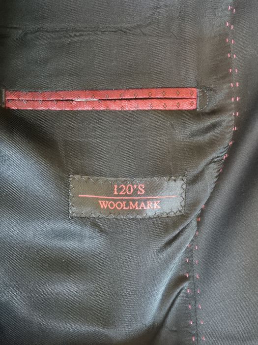 Черен костюм Franco Riveiro 120's  Woolmark
