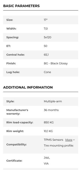 Jante 17 VW Touareg 7L și Amarok T5 T6 T7 Transporter Multivan