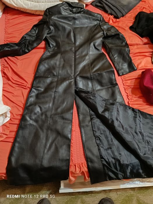 Дамски кожен шлифер