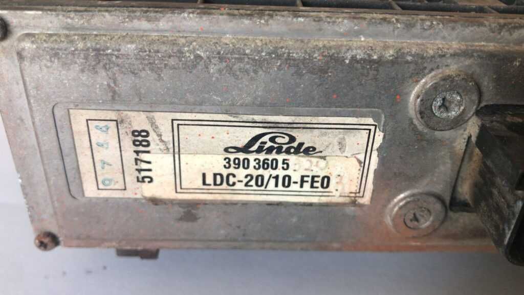 Cartela el/Modul tractiune motor Linde stivuitor SN: 3903605320 (1610)